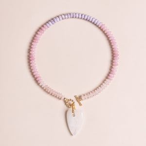 BLUSHING PINK  PENDANT NECKLACE