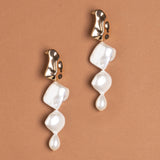 FREEFORM PEARL DROP EARRINGS