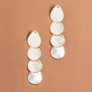 GOLD COIN SINGLE STRAND DROP EARRINGS