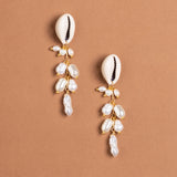 WHITE PUCCA SHELL DROP EARRINGS