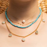 AMAZONITE STONE SHORT NECKLACE