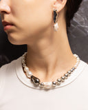 WHITE PEARL RHODIUM EARRINGS