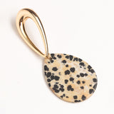 DALMATIAN FLAT STONE DROP EARRINGS