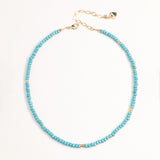 SINGLE STRAND TURQUOISE BEADED NECKLACE