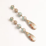 SINGLE STRAND AMAZONITE DROP EARRINGS