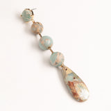 SINGLE STRAND AMAZONITE DROP EARRINGS