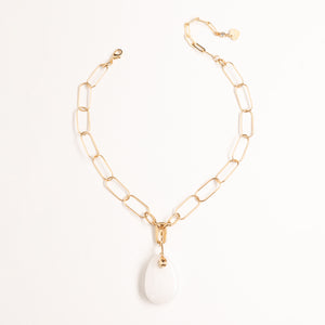 MOONSTONE GOLD LINK NECKLACE