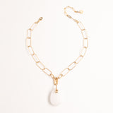 MOONSTONE GOLD LINK NECKLACE