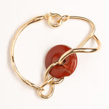 RED JAPER STONE BANGLE BRACELET