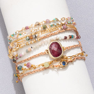 สร้อยข้อมือ POWER STONE MIX &amp; MATCH (ทัวร์มาลีน)