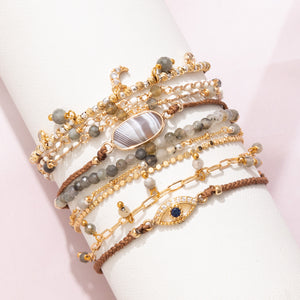 สร้อยข้อมือ POWER STONE MIX &amp; MATCH (ลาบราโดไรท์)