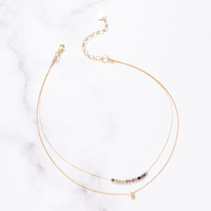 Tourmaline - POWER STONE DOUBLE-LAYERED NECKLACE