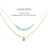 Amazonite - POWER STONE DOUBLE-LAYERED NECKLACE