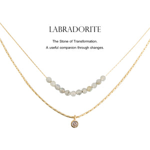 Labradorite - POWER STONE DOUBLE-LAYERED NECKLACE