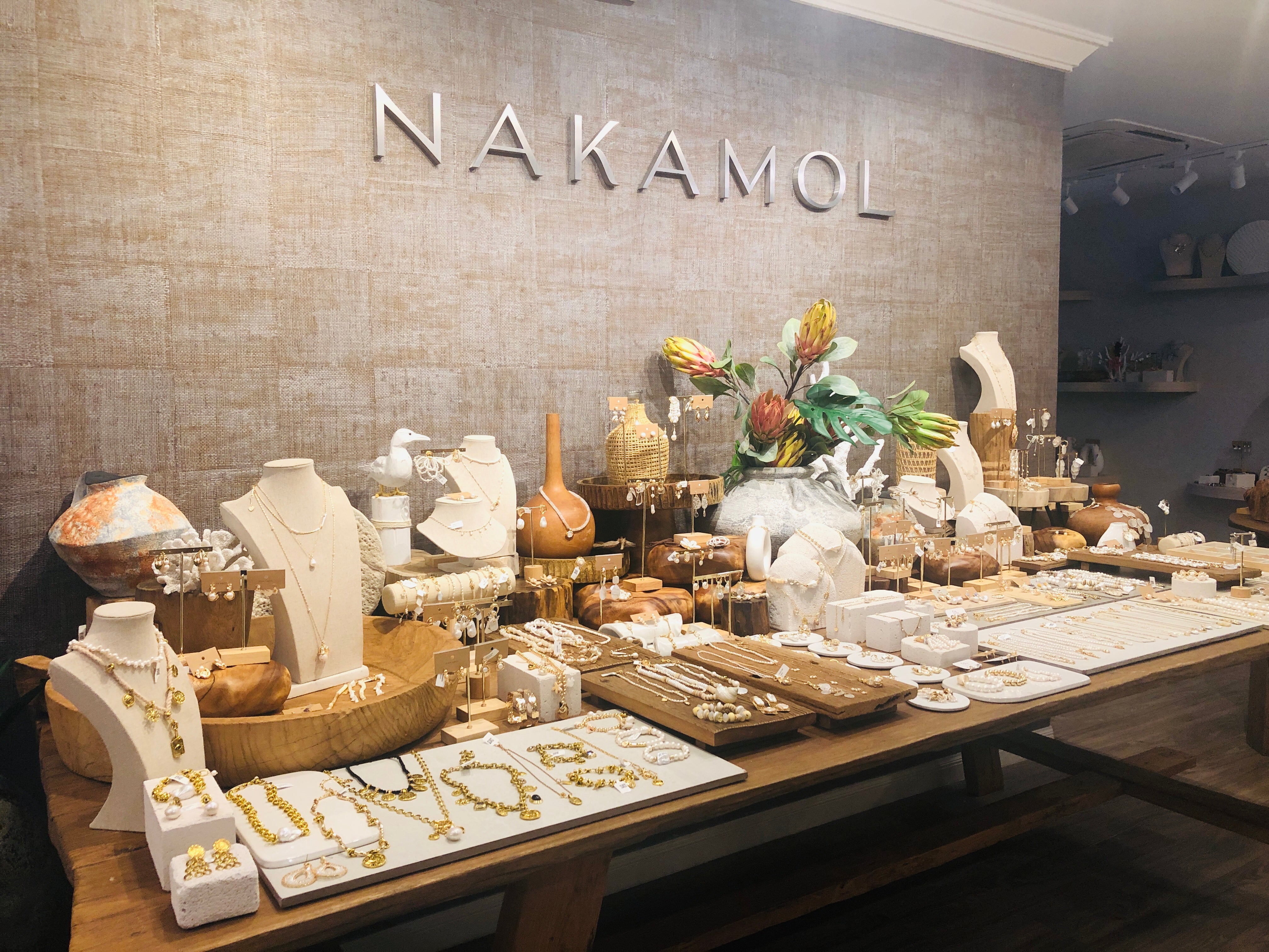 Nakamol Thailand wholesale showroom in Town in Town Bangkok with handmade jewelry display