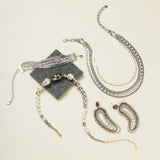 SILVER CHAIN CRYSTAL WATERFALL EARRING (Cindy Selected)