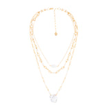 PEARL AND CRYSTAL LAYERED NECKLACE (Cindy Selected)