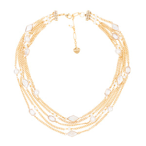 LAYERED PEARL STATEMENT  NECKLACE (Cindy Selected)