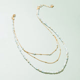 AQUAMARINE - LUCKY STONE Layered Necklace