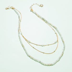 LABRADORITE - LUCKY STONE Layered Necklace