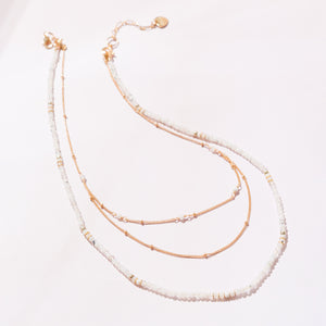 MOONSTONE - LUCKY STONE Layered Necklace