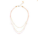 ROSE QUARTZ - LUCKY STONE Layered Necklace