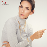 PEARL AND CRYSTAL LAYERED NECKLACE (Cindy Selected)