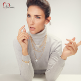 PEARL AND CRYSTAL LAYERED NECKLACE (Cindy Selected)