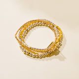 Gold Set Strechy Bracelet