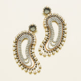SILVER CHAIN CRYSTAL WATERFALL EARRING (Cindy Selected)