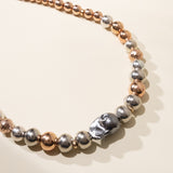 GOLD SILVER BEAD NECKLACE