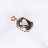 BLACK HEART - ENAMEL CHARM