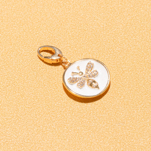 BUMBLEBEE WHITE - ENAMEL CHARM