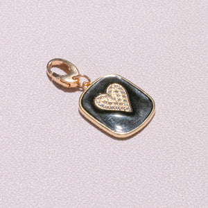 BLACK HEART - ENAMEL CHARM