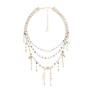 MALACHITE TRIPLE LAYERED NECKLACE (Cindy Selected)
