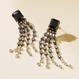 RHINESTONE DROP EARRINGS