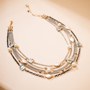 CHAIN STONE REACTION NECKLACE