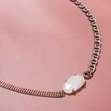 OVAL MOONSTONE NECKLACE