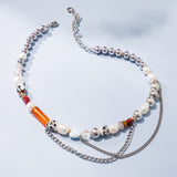 SILVER MIX PEARL NECKLACE