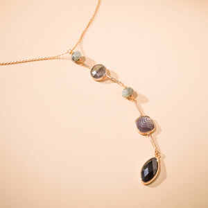 BLACK GEM Y NECKLACE