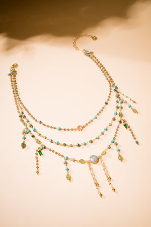 AMAZONITE LAYERED NECKLACE