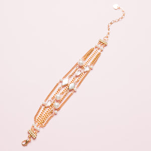 LAYERED PEARL STATEMENT  BRACELET (Cindy Selected)