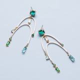 EMERALD CRYSTAL DROP EARRINGS (Cindy Selected)