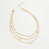 TRI-LAYER GOLD CHAIN NECKLACE