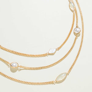 TRI-LAYER GOLD CHAIN NECKLACE