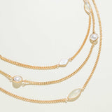 TRI-LAYER GOLD CHAIN NECKLACE