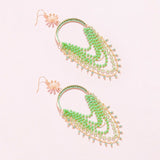 GREEN BEADED EARRINGS