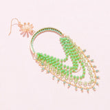 GREEN BEADED EARRINGS