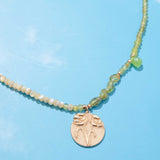 PERIDOT BEADED PENDANT NECKLACE*