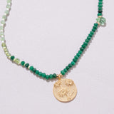 EMERALD BEADS PENDANT NECKLACE